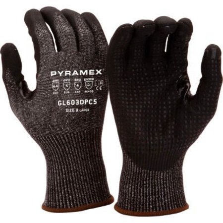 PYRAMEX Nitrile Gloves, A4 Dots Thumb Crotch, Size Small - Pkg Qty 12 GL603DPC5S